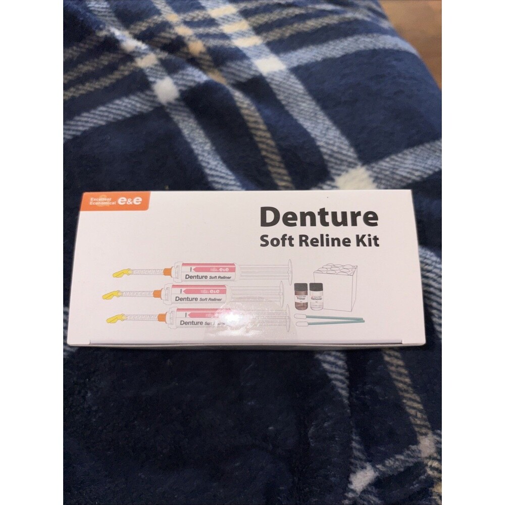 E&E Upper And Lower Denture Soft Reline Kit – Long-Lasting Soft Silicone Reliner